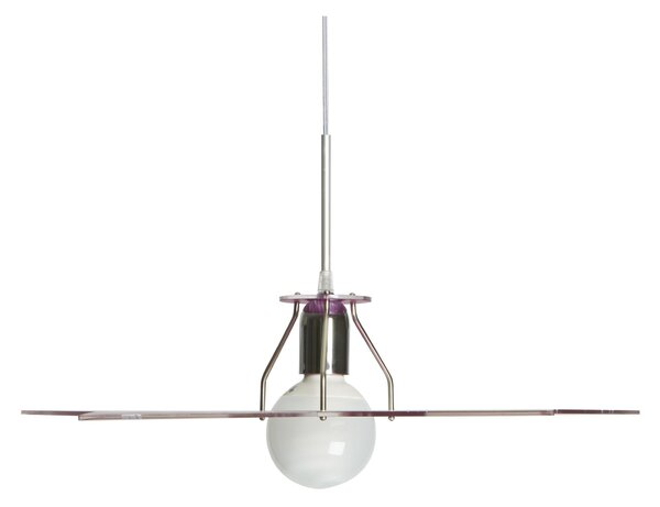 Lampada a sospensione in cristallo acrilico per camerette STAR 56x56xh 13 cm colore fuxsia