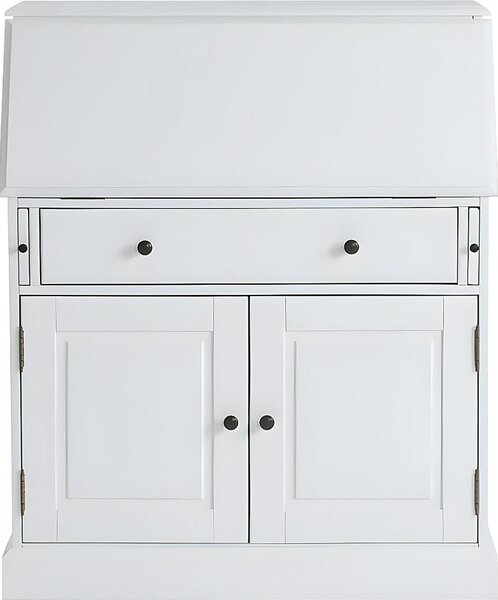 Segreteria - MDF e pino - Bianco - CLEORE