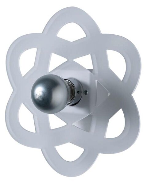 Applique da muro ANUCLEA 26x8,5xh26 cm 1xE27 max 30 W in metacrilato colorato Bianco Satinato