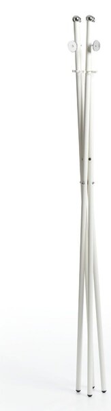Appendiabiti in metallo verniciato richiudibile Kebab �40 xh180cm Pomelli Colore Bianco