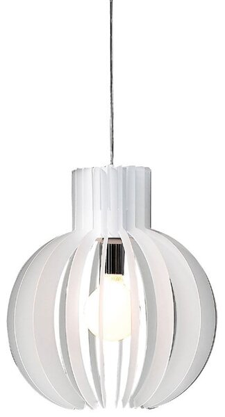 Lampadario a sospensione diametro 35 PAPALLA Piccola Bianco Satinato