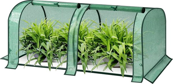 WOLTU Foil serra PE semitrasparente Serra per pomodori 130x60x50 cm 130 g/m², impermeabile resistente alle intemperie Colore: verde
