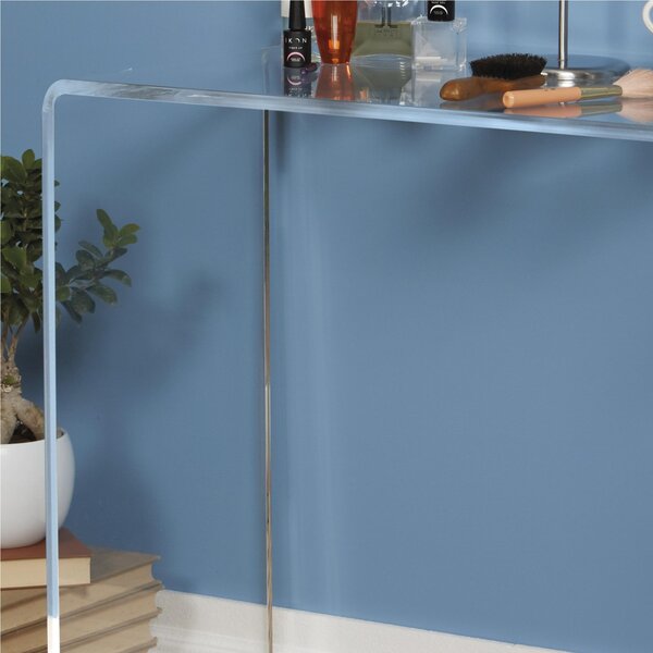 Consolle in metacrilato trasparente Spessore 1,5 cm ARMONIA UNO 80x33xh 75 cm MADE IN ITALY