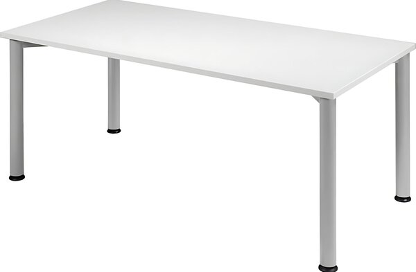 Geramöbel scrivania Stockholm 160 X 80 grigio chiaro/argento