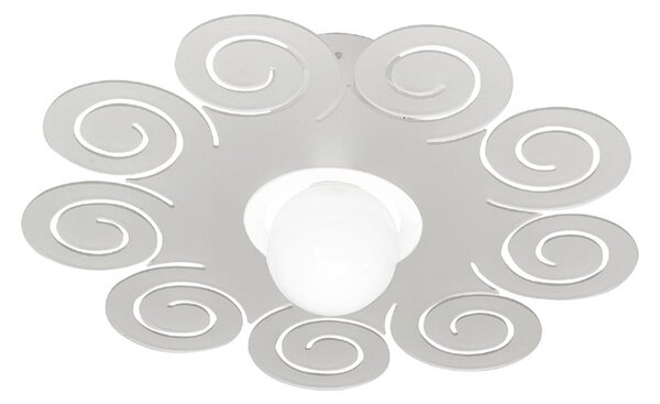 Plafoniera da soffitto diametro 45xh19.5 cm Riccy Emporium Bianco Satinato