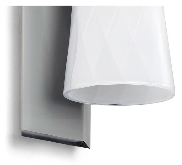 Applique da muro I Luce struttura e Paralume in metacrilato Dimensioni 15x15xh 22 cm- peso 0,800 kg colore grigio
