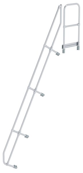 Scala con piattaforma 60° Secondo corrimano per 13 gradini Inclinazione 60°