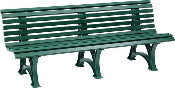 Panchina da giardino in plastica BORKUM 200 cm di BLOME, verde scuro