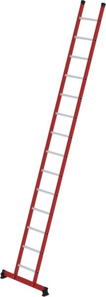 Scala a pioli in plastica MUNK in vetroresina/alluminio con traversa nivello® a 14 pioli