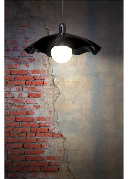 Lampada a Sospensione in Cristallo acrilico Medly �47Xh29 cm -1 kg Cavo di fissaggio acciaio colore sospensione nero