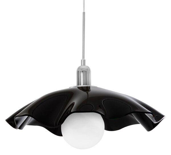 Lampada a Sospensione in Cristallo acrilico Medly �47Xh29 cm -1 kg Cavo di fissaggio acciaio colore sospensione nero