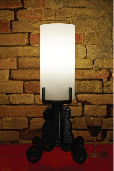Lampada da tavolo 27x27xh60 cm TRUCIOLO grande lampadine Attacco 1xE27 Max 30W Nero