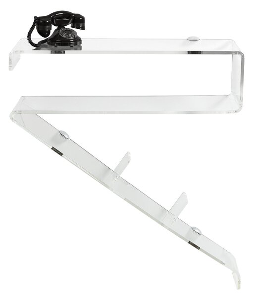 Consolle in metacrilato trasparente ARROW 83x33xh89 cm fissaggio a muro