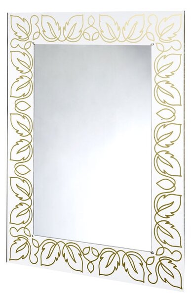 Specchio da muro 75xh100 cm FLORA spessore metacrilato 10 mm rettangolare Oro
