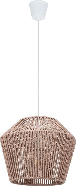 Lampada a sospensione in carta intrecciata Sauki brown