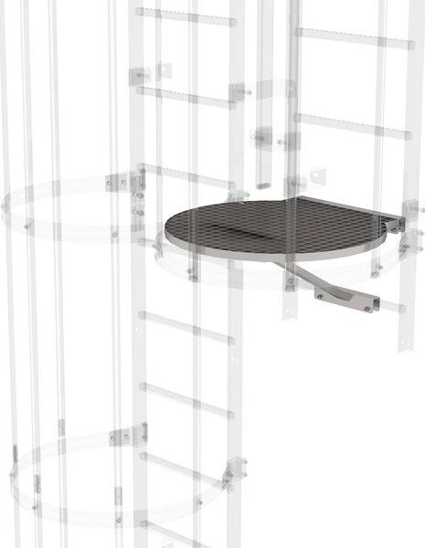 MUNK piattaforma di trasferimento tra paranchi a scala 700 mm in acciaio inox