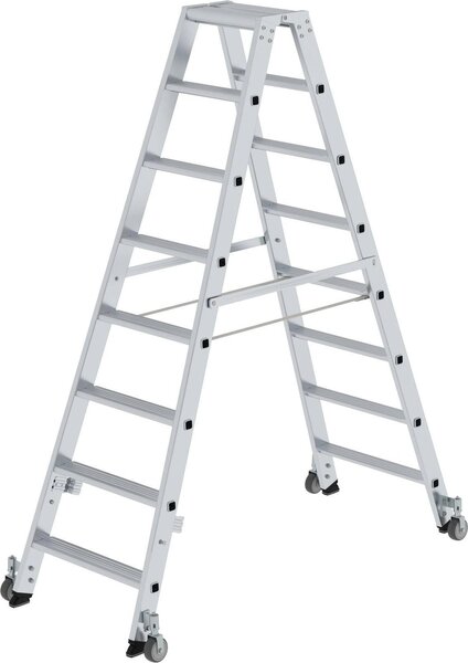 Scaletta accessibile da entrambi i lati con rotelle 2x8 gradini