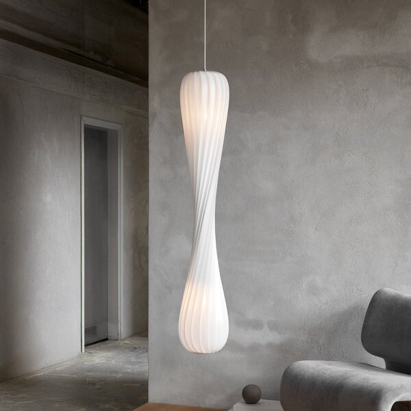 Lampada a sospensione Tom Rossau, Bianco, Soggiorno, Plastica
