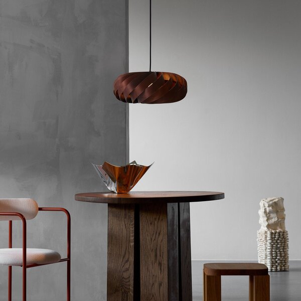 Lampada a sospensione Tom Rossau, Marrone / Ruggine, Soggiorno, Legno