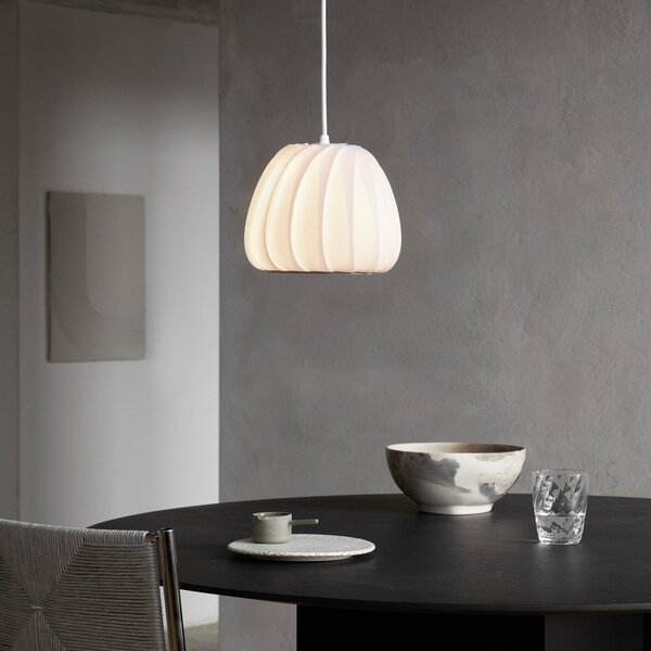 Lampada a sospensione Tom Rossau, Bianco, Soggiorno, Plastica