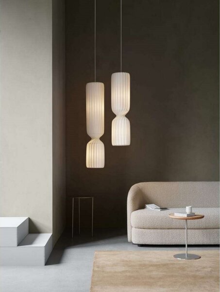 Lampada a sospensione Tom Rossau, Bianco, Soggiorno, Plastica