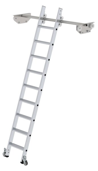 Scaletta mobile per scaffalatura doppia 9 gradini