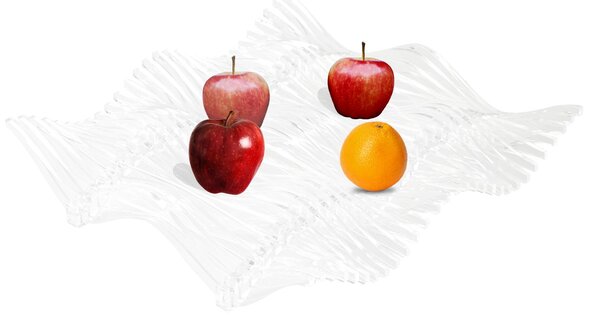 Centrotavola di forma quadrata in metacrilato 31x31xh8 cm colore trasparente
