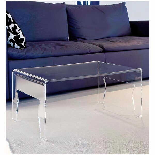 Tavolino basso da salotto in Cristallo acrilico Dimensioni 56x50h31 cm NAIF 4 spessore metacrilato 8 mm Portata max: 20 kg trasparente