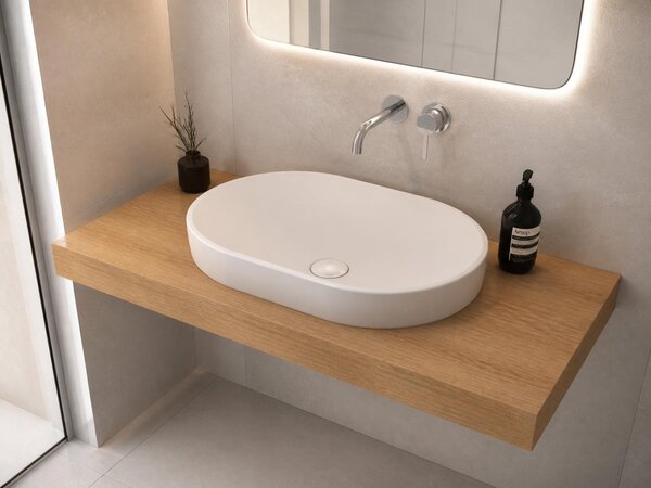 Lavabo da appoggio SAPPHIRE per piatti 60 cm x 40 cm, bianco