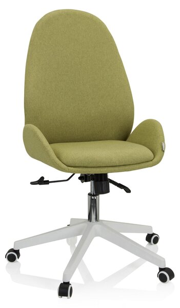 Sedia da ufficio AVEA I, rivestita in tessuto verde, ergonomica, regolabile in altezza, portata massima 120 kg