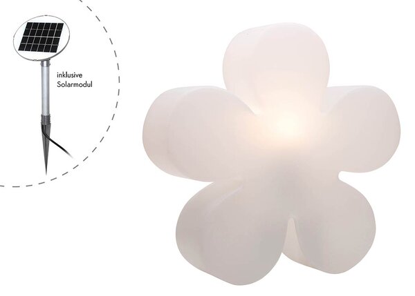 Luce da giardino "Shining Flower Solar" 40 incl. unità solare LED Bianco caldo Bianco