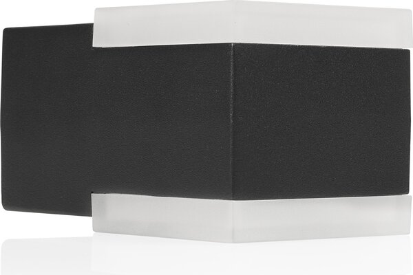 Applique up/downlight alluminio nero