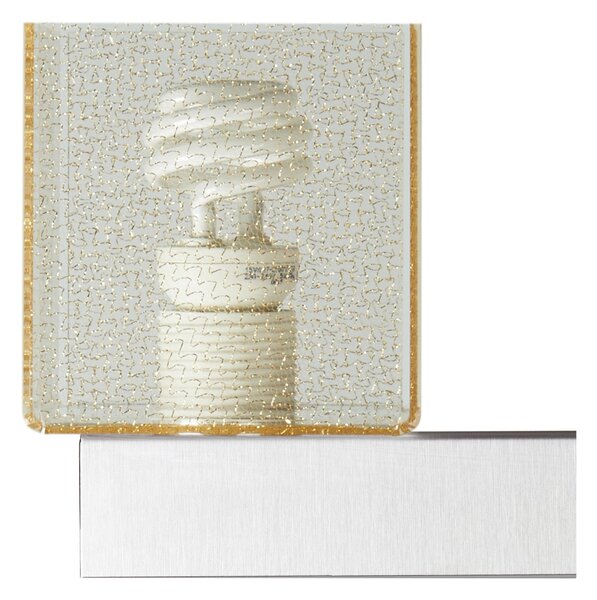 Applique da muro DIDODADO con supporto in acciaio satinato 11x17xh17 cm paralume Textur Gold