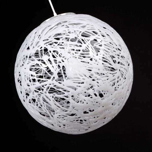 Lampada a Sospensione RELOAD Polypropylene derivante da processo di riciclo Dimensioni �48 Bianco materiale plastico termofuso riciclato
