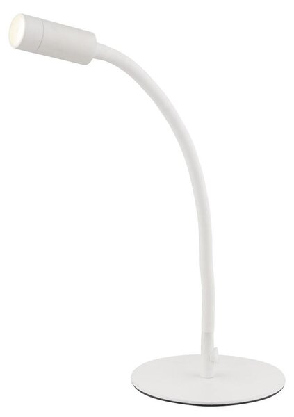 Lampada da tavolo a LED, bianca, regolabile, H 44,3 cm