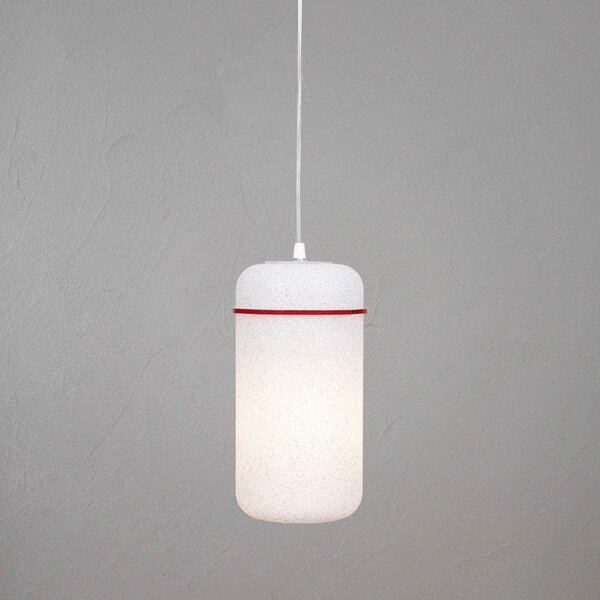 Lampadario 1 lampada BLOOM �16x34cm Rosso Trasparente