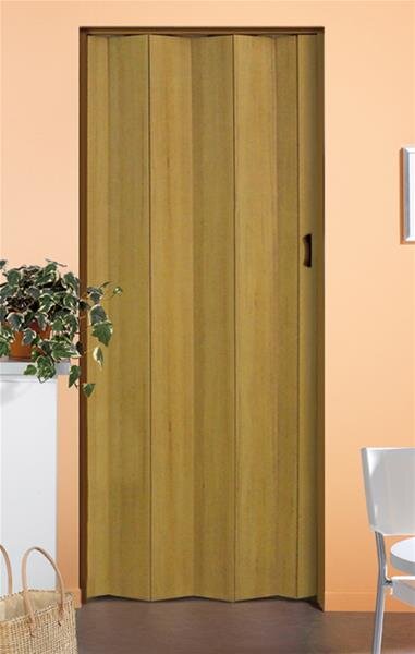 Una porta a soffietto di Grosfillex effetto legno recuperato