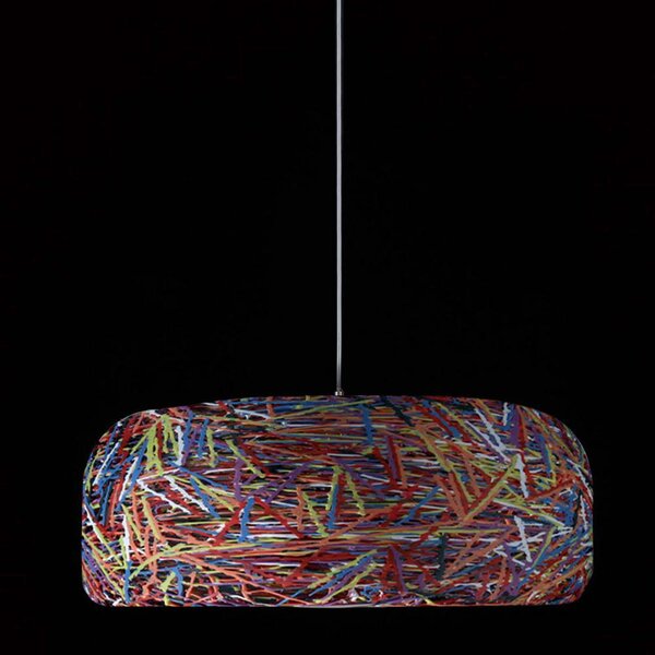 Plafoniera con paralume in materiale plastico termofuso CAKE diametro 700 Multicolor