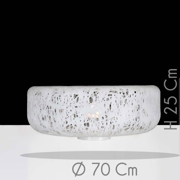 Lampada da appoggio tavolo con paralume in materiale plastico CAKE �70xh25cm Bianco