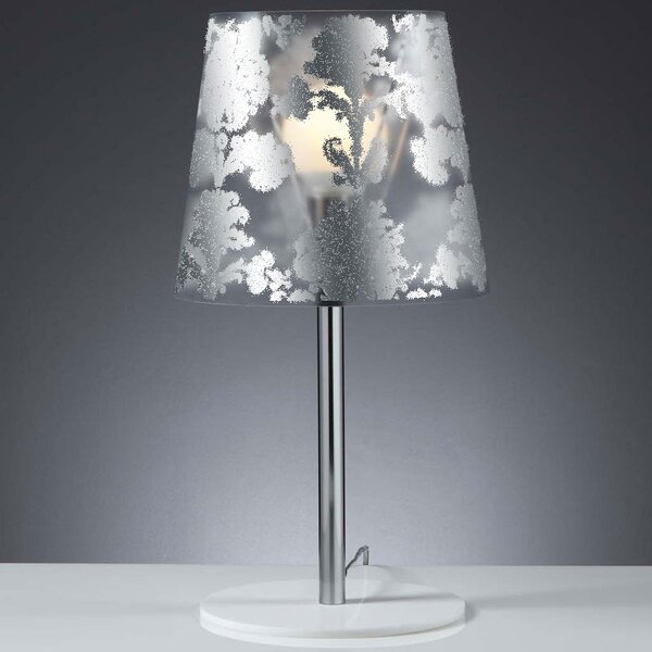 Lampada da tavolo abat-jour diametro 31xh57 cm BABETTE 1xE27 Max 25W Argento