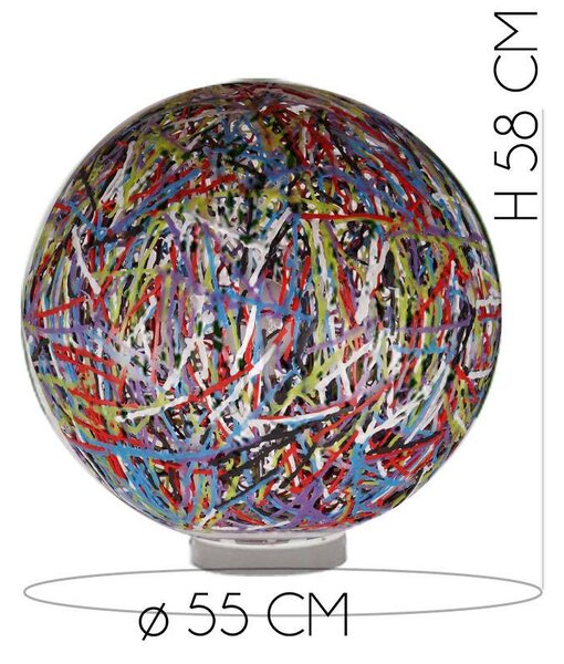 Lampada da appoggio per esterno e giardino RELOAD diametro 55 Bianco materiale plastico termofuso riciclato