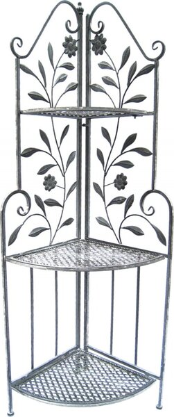 Scaffale angolare LEX con 3 ripiani 49 x 35 x 126 cm, grigio antico