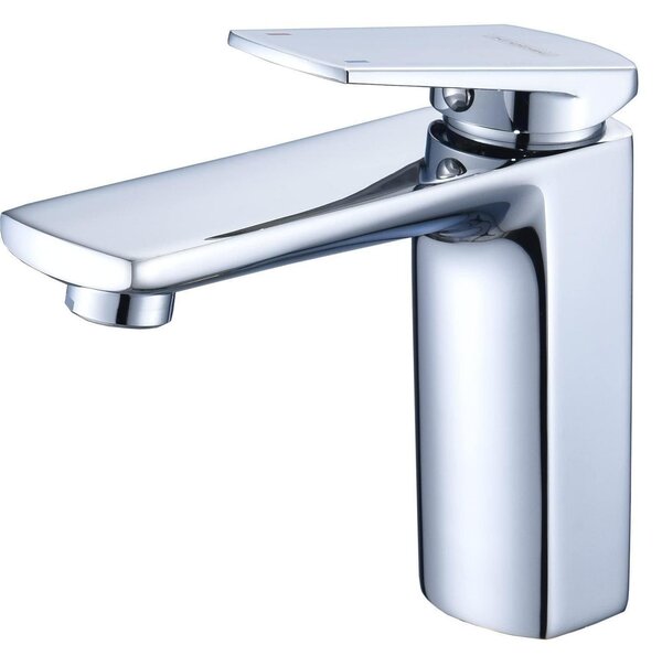 Miscelatore monocomando per lavabo, finitura cromata, corpo in ottone, attacco 3/8"