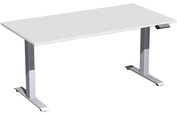 Tavolo Elevate Plus 1600x800x630-1280mm argento/grigio chiaro