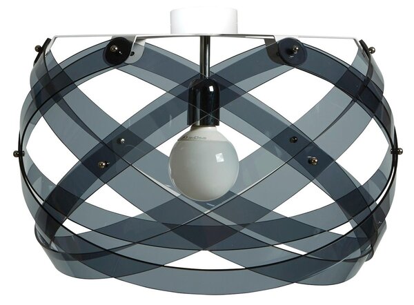 Plafoniera, Lampada da soffitto in metacrilato Nuclea piccola diametro 40 Grigio Fum�