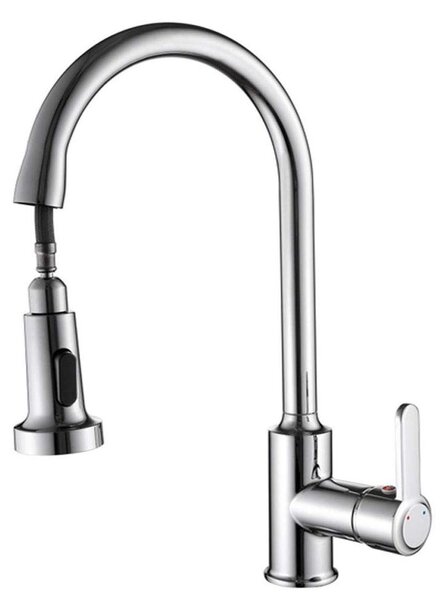 Solidchoice - Rubinetto da cucina multifunzione con funzione estraibile