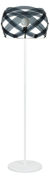 Lampada da terra NUCLEA diametro 53xh 187 cm Paralume in metacrilato colore Grigio fum�