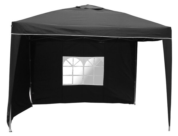 Gazebo a forbicePoliuretano- 3x3 m nero Linder Exclusiv