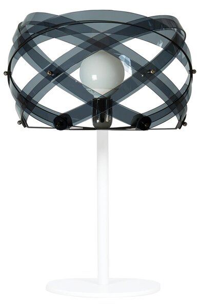 Lampada da Tavolo diametro 40xh58 cm con paralume in metacrilato Nuclea Grigio Fum�