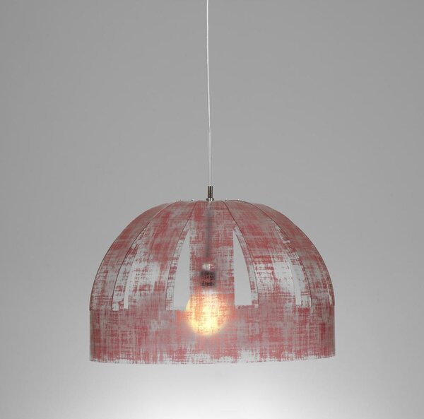 Lampada a sospensione CUPOLONE �60xh42 cm con paralume in policarbonato antiriflesso Rosso